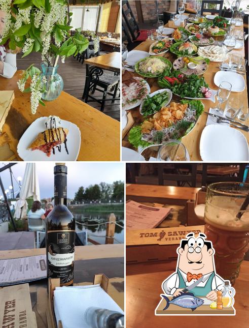 Лосось гриль в "Томе Сойере"