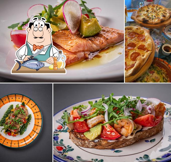 Лосось гриль в "Траттория Vabene"