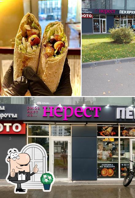 Внешнее оформление "Рыба идет на… НЕРЕСТ. Шаурма из морепродуктов"