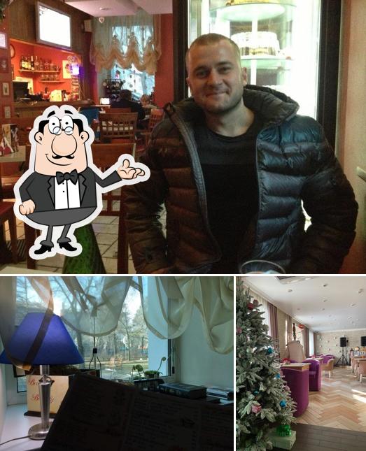 Посмотрите на внутренний интерьер "Сливок"