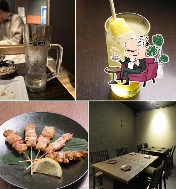 生ビール199円炭火焼き鳥 博多野菜巻き串と金沢おでんはちまき