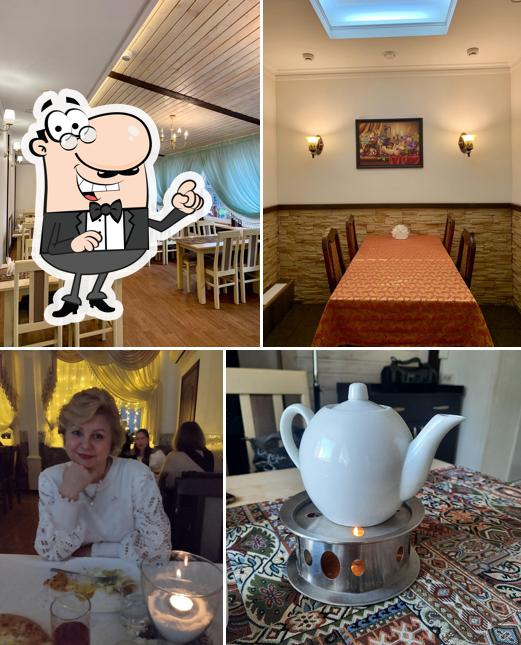 Посмотрите на внутренний интерьер "кафе султан"