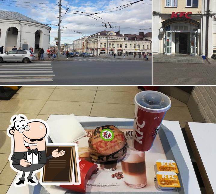 Внешнее оформление и еда в Rostic's