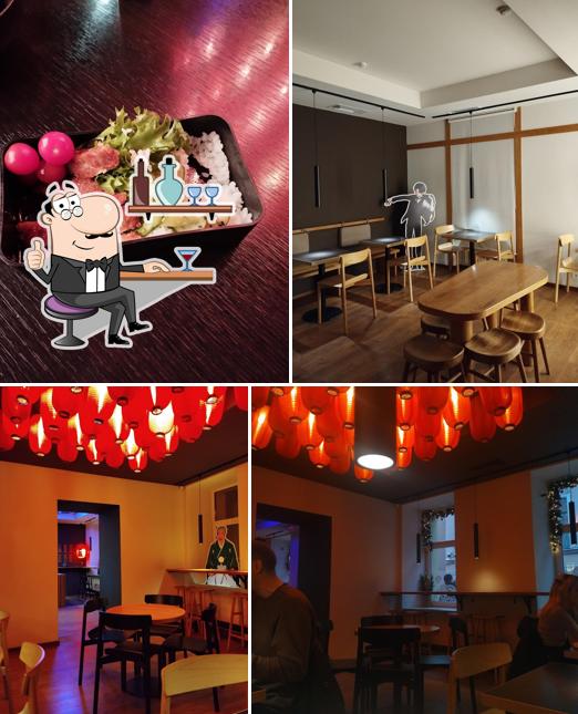 Посмотрите на внутренний интерьер "Такояки"