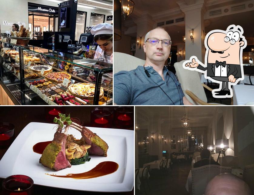 Посмотрите на внутренний интерьер "Cafe de Paris"