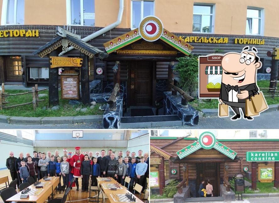Это фото, где изображены внешнее оформление и внутреннее оформление в Карельская Горница