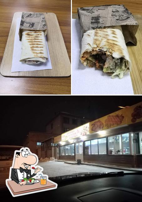 Шаурма на углях шашлык