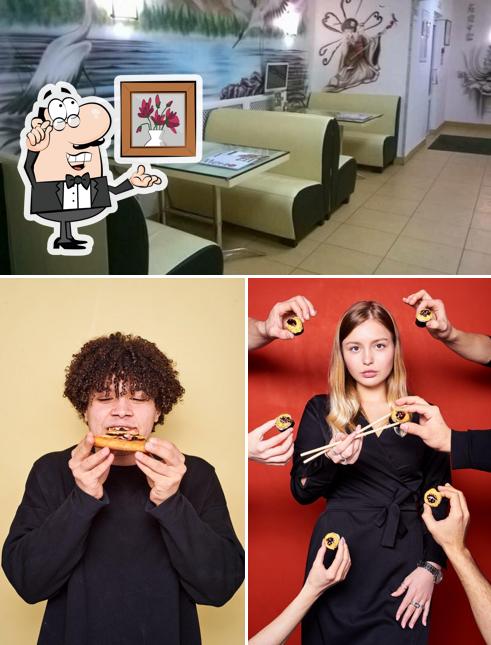 Посмотрите на внутренний интерьер "Автосуши Автопицца"