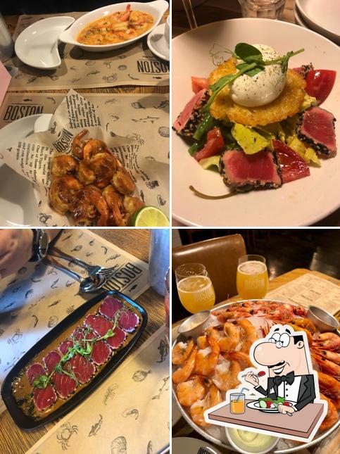 Еда в "Ресторане Boston Seafood & Bar"