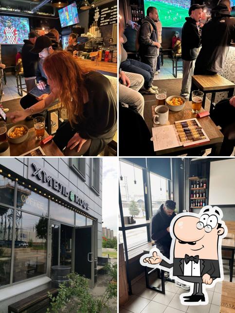 Посмотрите на внутренний интерьер "Хмеля И Кофе"