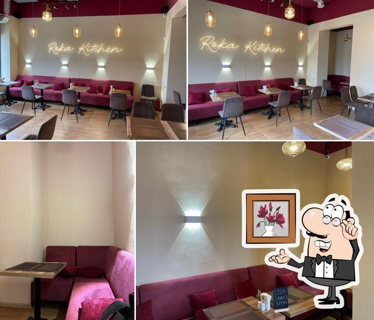 Посмотрите на внутренний интерьер "Róka Kitchen"