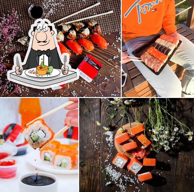 Еда в "Суши-Маркете"