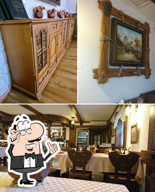 Посмотрите на внутренний интерьер "Русская Трапеза"