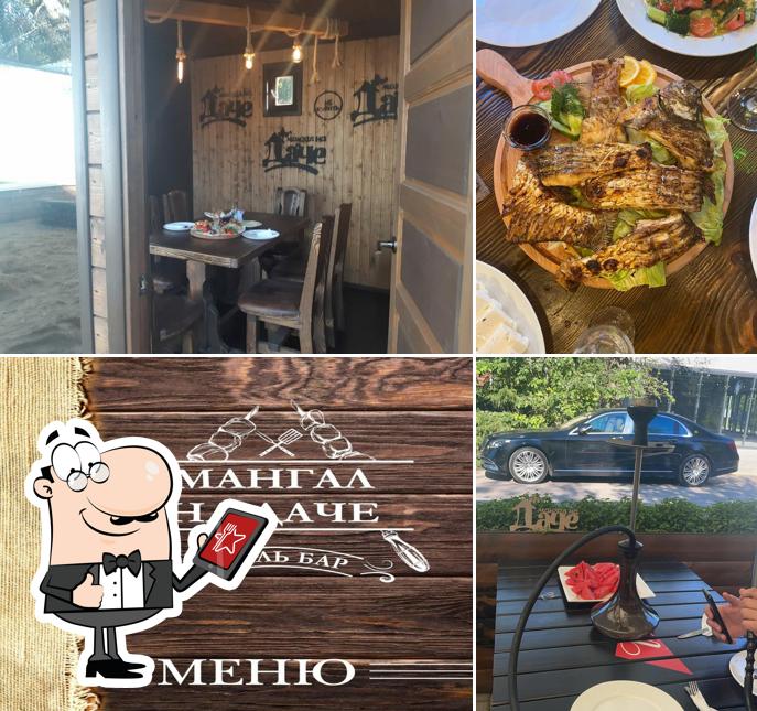 Это фото, где изображены внешнее оформление и внутреннее оформление в Ушба