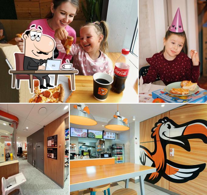 Посмотрите на внутренний интерьер "Додо Пицца"