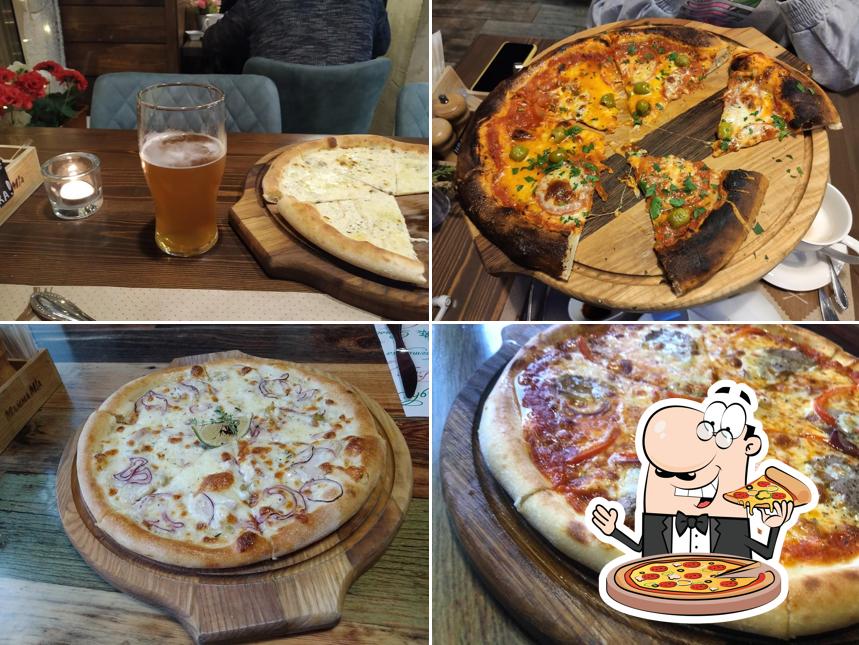 В "Траттория Дольче Вилла" вы можете попробовать пиццу