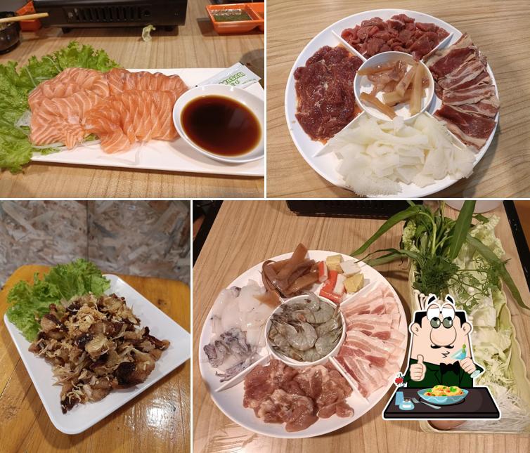 ร้าน ชาบูกัน หน้าตลาดท่ามะแกง