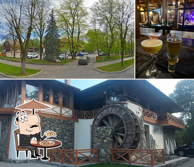 Взгляните на этот снимок, где видны внешнее оформление и напитки в Мельница