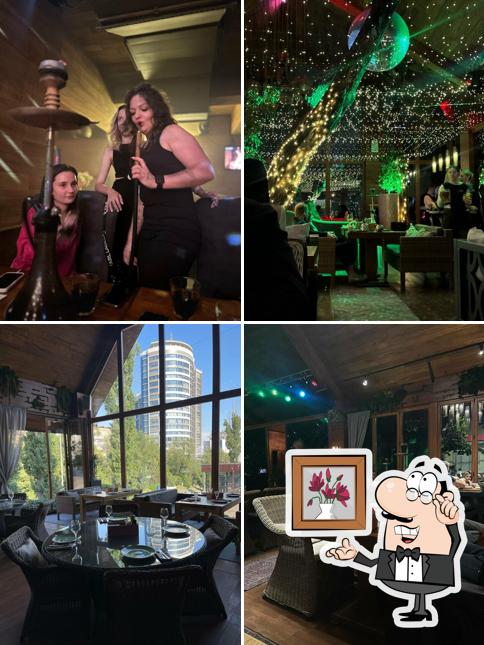 Посмотрите на внутренний интерьер "Хинкали-Запевали"