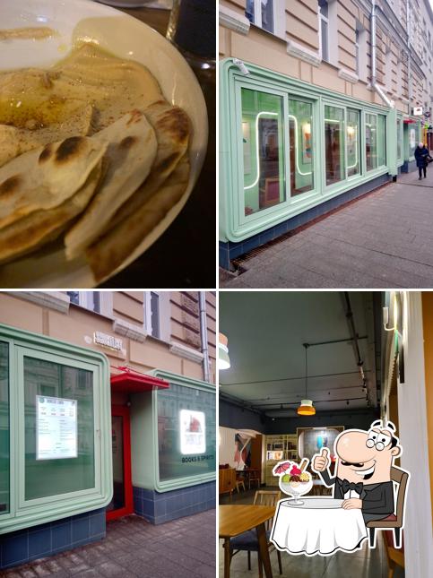 "Shortlist Books and Spirits" предлагает большой выбор сладких блюд