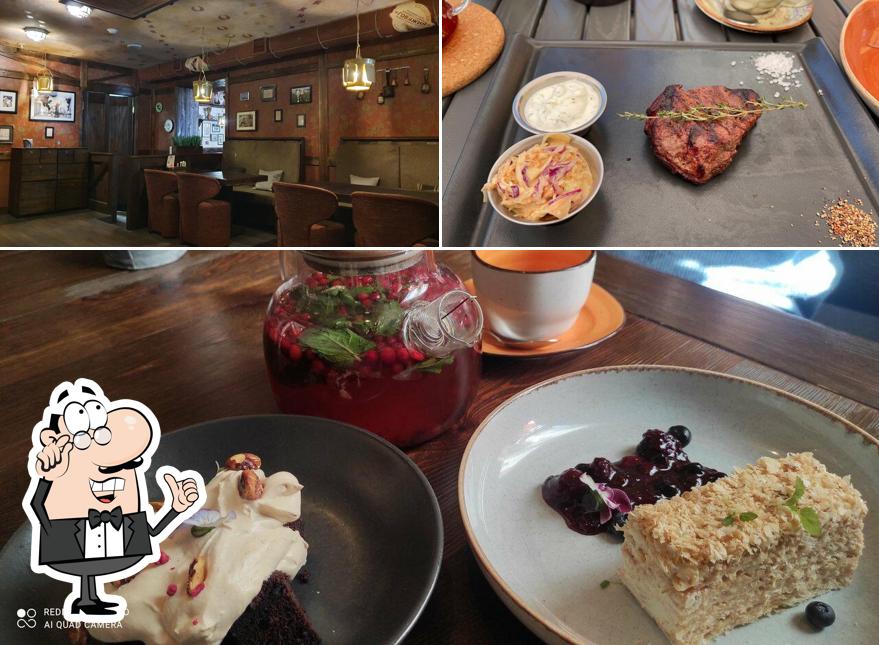 В Жадина Говядина есть внутреннее оформление, еда и многое другое