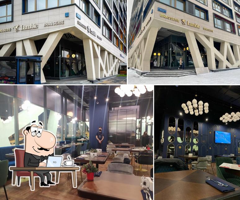 Внутреннее оформление и внешнее оформление в Brasserie Lambic