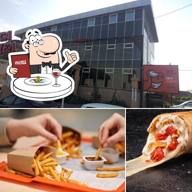 Еда и внешнее оформление - все это можно увидеть на этом фото из Додо Пицца