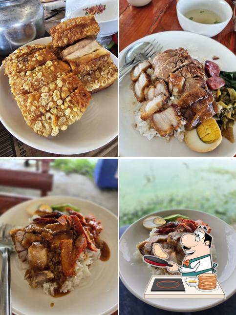 ร้านข้าวขาหมูลมโชย เอแบค บางนา
