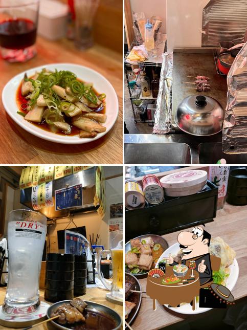 ホルモン串とワイン マミィ