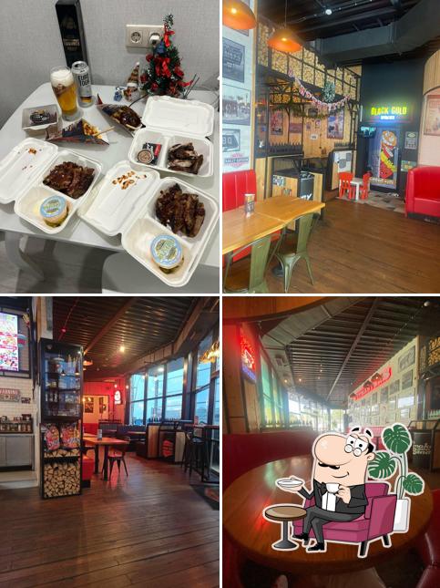 Посмотрите на внутренний интерьер "Копчёные кости"