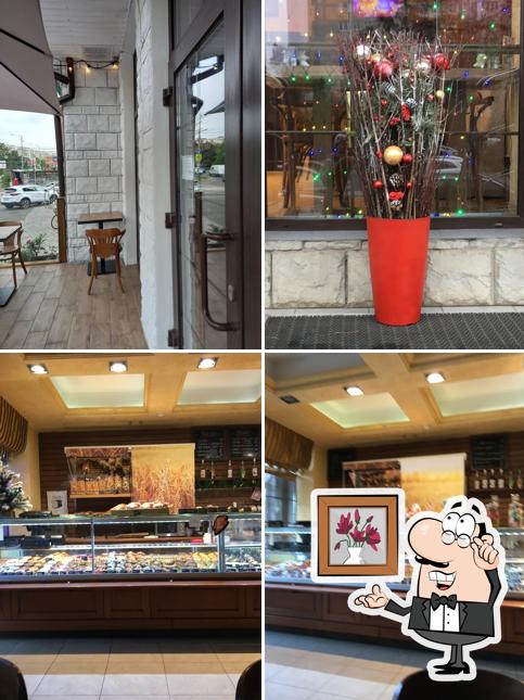 Посмотрите на внутренний интерьер "Хлебные истории"