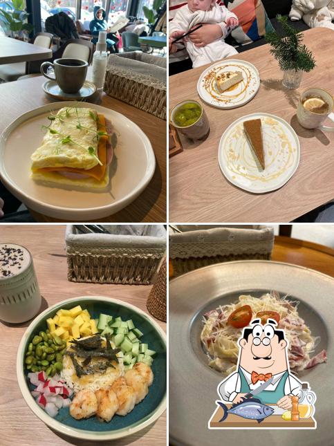 Лосось гриль в "Мистер Сэндвич"