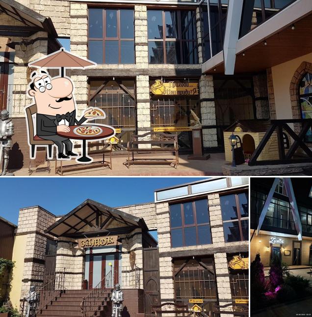 Наслаждайтесь свежим воздухом и видом, открывающемся из "Ресторана Замок"