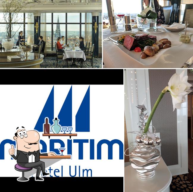 Panoramarestaurant in der 16. Etage (im Maritim Hotel Ulm)