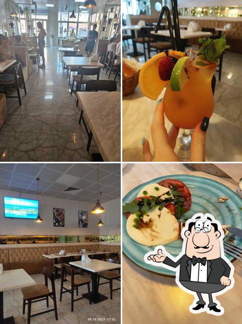 Посмотрите на внутренний интерьер "У мангала"