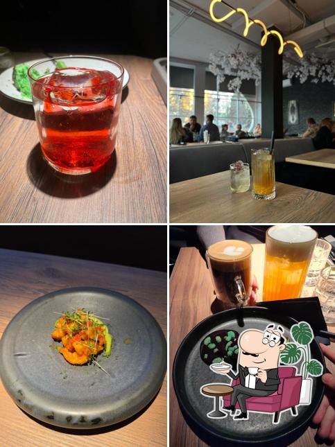 Посмотрите на внутренний интерьер "Тайсё суши & коктейли"