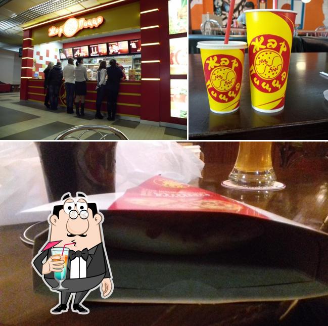 Напитки и внутреннее оформление в Жар Пицца