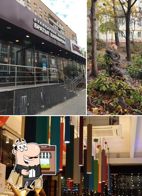 Наслаждайтесь свежим воздухом и видом, открывающемся из "Кулинарной лавки Братьев Караваевых"