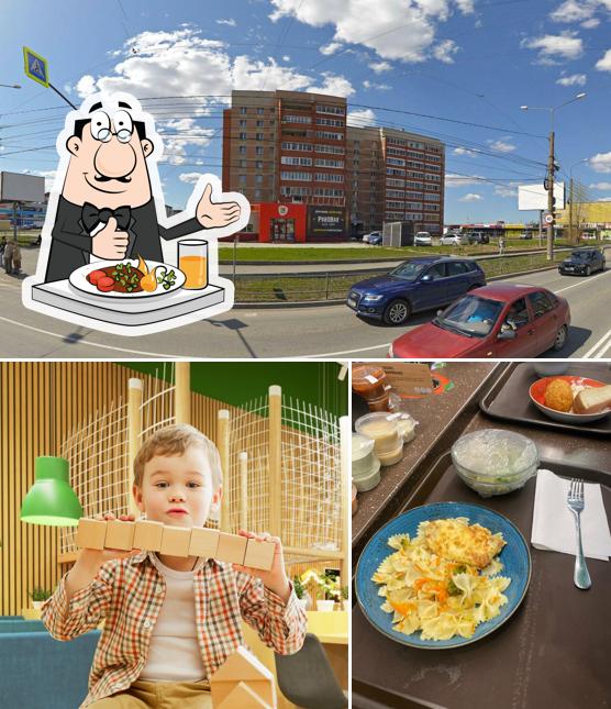 Посмотрите на это изображение, где видны еда и внешнее оформление в Вилка Ложка