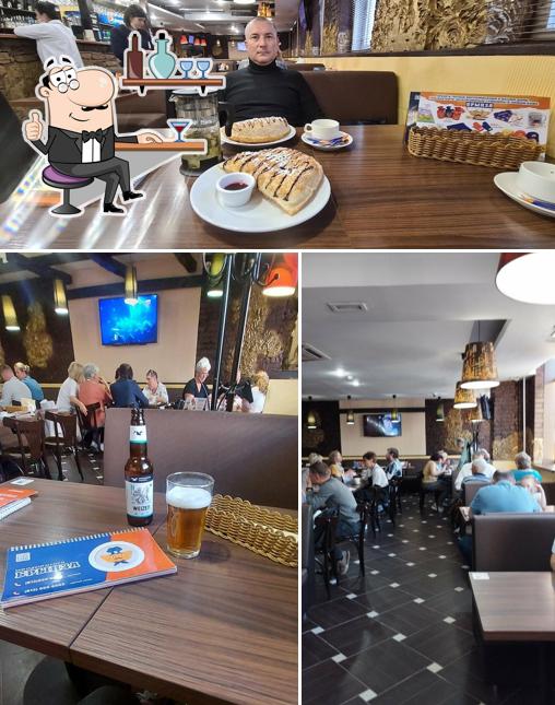 Посмотрите на внутренний интерьер "Брынзы"