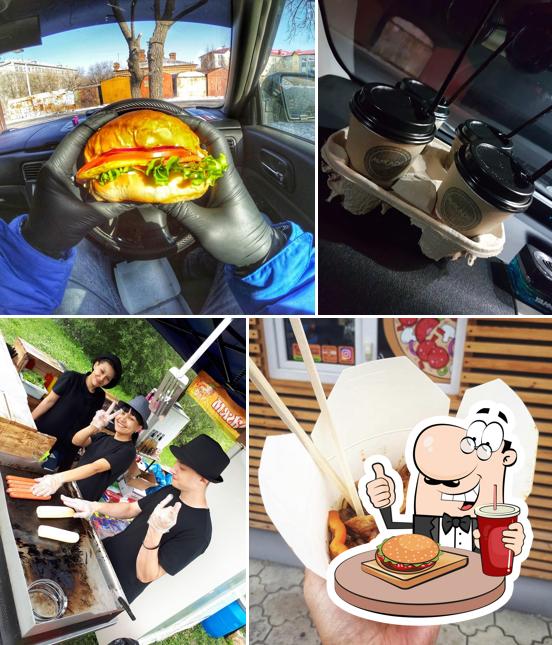 Гамбургер в "Авокадо автокафе"