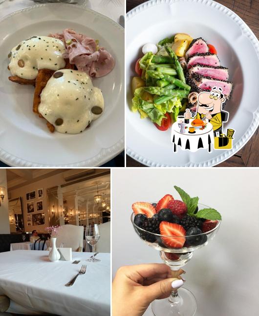 Яйца бенедикт в "Cafe de Paris"