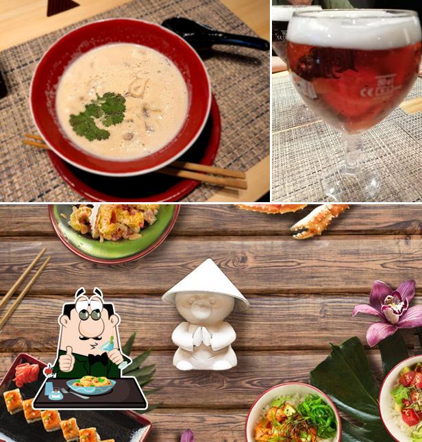 Еда и алкоголь - все это можно увидеть на этом снимке из Тануки