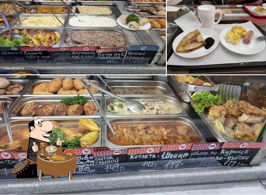 Фото, на котором видны еда и напитки в Бульон