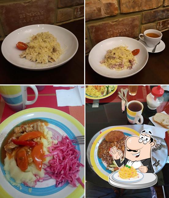 Паста карбонара в "Кафе "У Ольги", Светлогорск."