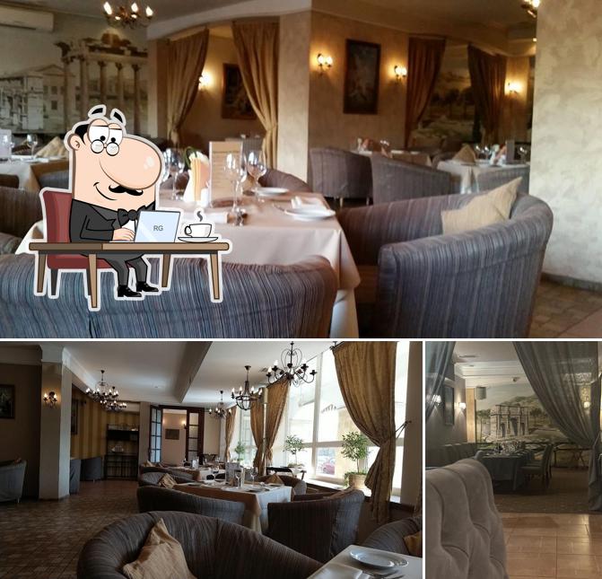 Посмотрите на внутренний интерьер "Виа Романо"