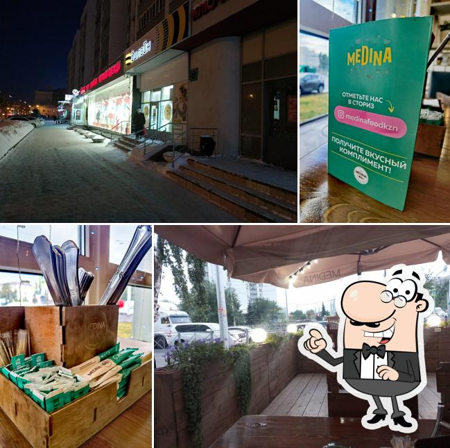 Наслаждайтесь свежим воздухом и пейзажем, открывающемся из "Кафе Медины"