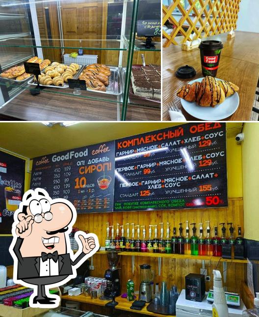 Внутреннее оформление и еда в Good Food