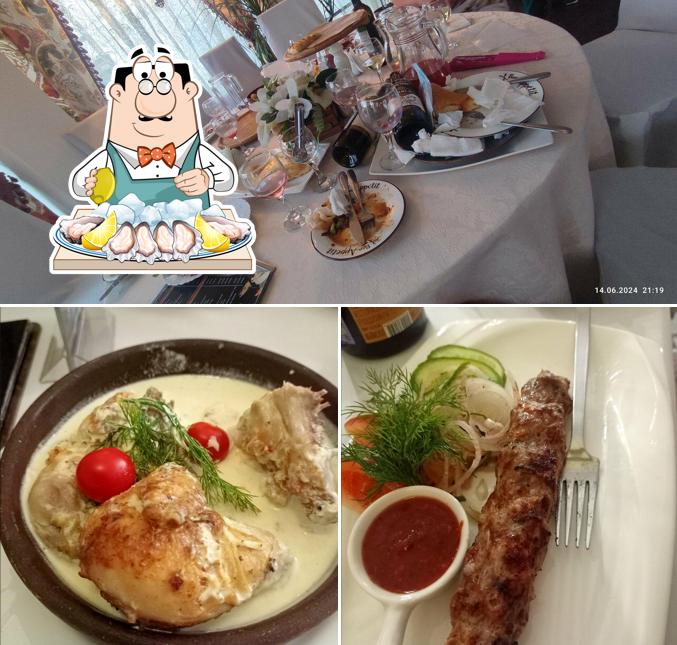 Устрицы в "Луанже Кафе Тифлисе"