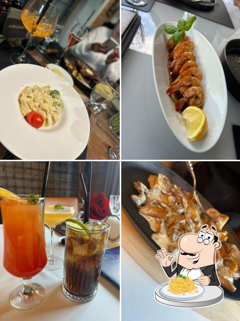 Паста карбонара в "Амбассадор"